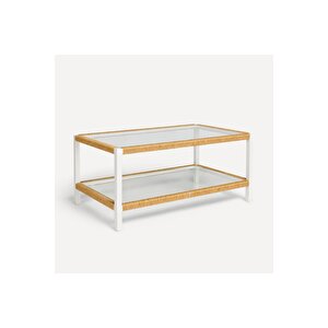 Legero Dış Mekan Rattan Örgü Detay Bahçe Mobilyası Cam Tabla Masa 2+1+1+Masa Balkon Oturma Grubu