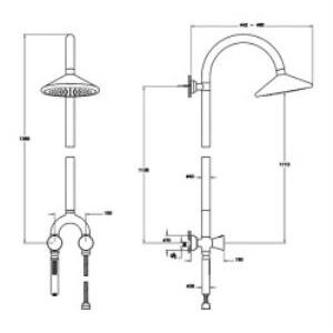 Vitra Liquid Tom Dixon Termostatik Duş Sistemi A47219 Krom