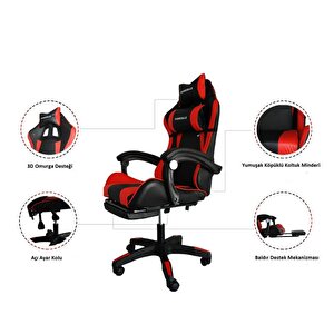 Fashcolle Dynamic Red Masajlı Oyuncu Koltuğu