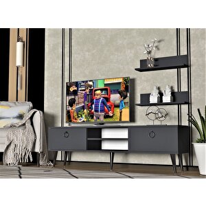 Milano Raflı Tv Ünitesi Antrasit