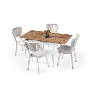 Pınar Star Açılır Mutfak Masa Sandalye Takımı 70x80