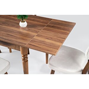 Pınar Ahşap Ayaklı Açılır Mutfak Masası 70x80 Ceviz