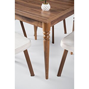 Pınar Ahşap Ayaklı Açılır Mutfak Masası 70x80