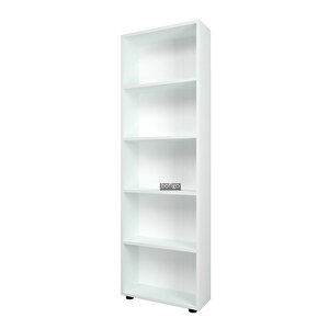 Bofigo Dekoratif 5 Raflı Kitaplık Modern Kitaplık Beyaz