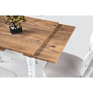 Pınar Ahşap Ayaklı Açılır Mutfak Masası 70x80 Çam