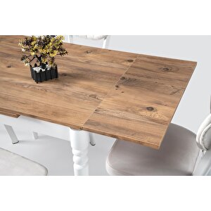 Pınar Ahşap Ayaklı Açılır Mutfak Masası 70x80 Çam