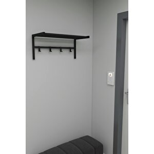 Bofigo Metal Duvar Askısı Metal Askılık Elbise Askılığı Siyah