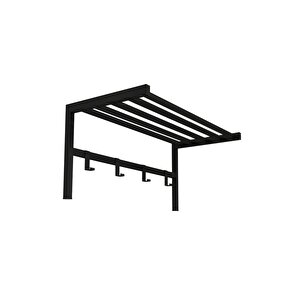 Bofigo Metal Duvar Askısı Metal Askılık Elbise Askılığı Siyah