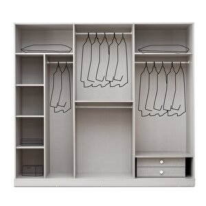 Li̇kya Mdf 6 Kapili Dolap