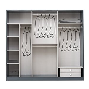 Varda Mdf 6 Kapili Dolap