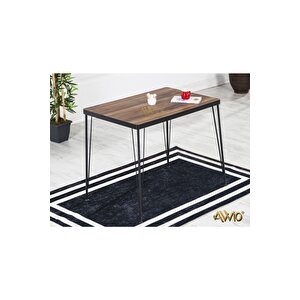 60x90 Akçaağç 4 Kişilik Yemek Masası Takımı-mutfak Masası Takımı-ceviz Oval Kenar