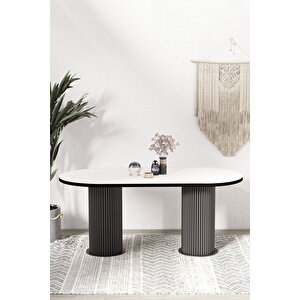 Brita  Ptt Lake Mdf Beyaz Ayakli 80x180 Mutfak Masasi Yemek Masasi