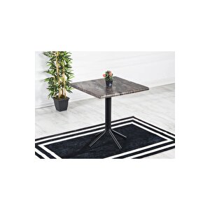 Zen 2 Kişilik Verzalit 80x80 Yemek Masası Takımı-mutfak Masası Takımı Gri