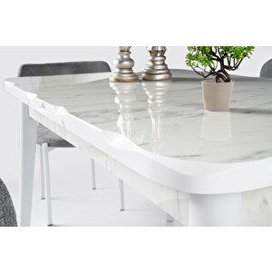 Yakamoz Alfa Mdf Mutfak Masa Sandalye Takımı 80x130cm