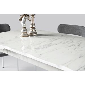 Yakamoz Alfa Mdf Mutfak Masa Sandalye Takımı 80x130cm