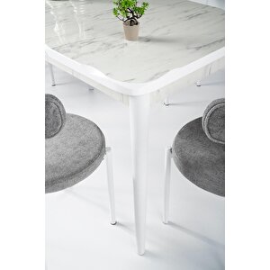 Yakamoz Alfa Mdf Mutfak Masa Sandalye Takımı 80x130cm