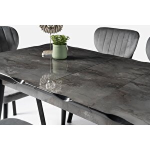 Yakamoz Banklı Mdf Mutfak Masa Sandalye Takımı 80x130cm