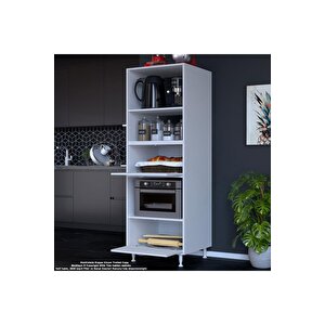 Silva Loya 59,6 X 194,6 X 56 Cm 2 Kapaklı Ankastre Fırın Ve Mutfak Dolabı