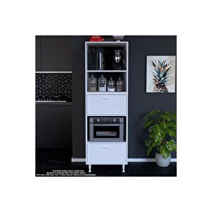 Silva Loya 59,6 X 194,6 X 56 Cm 2 Kapaklı Ankastre Fırın Ve Mutfak Dolabı