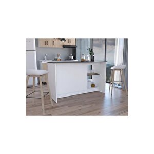 Bengi Mutfak Adası - Antrasit-150 Cm-oturma Alanlı-masa