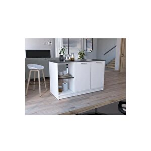 Bengi Mutfak Adası - Antrasit-150 Cm-oturma Alanlı-masa