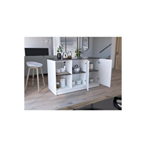 Bengi Mutfak Adası - Antrasit-150 Cm-oturma Alanlı-masa