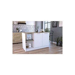 Kumsal Mutfak Adası - Beyaz-150 Cm