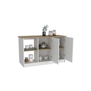 Kumsal Mutfak Adası - Beyaz-150 Cm