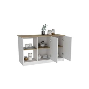Kumsal Mutfak Adası - Beyaz-120 Cm