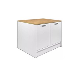 Bihter Mutfak Adası Alt Modül 120 Cm Beyaz- Tezgah Dahil
