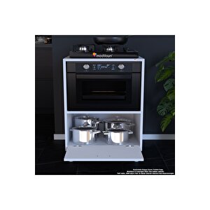 Loya 59,6 X 87,4 X 56 Cm Set Üstü Ocak Ve Ankastre Fırın Dolabı