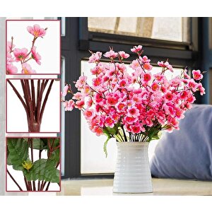 Yapay Çiçek Bahardalı Japon Kiraz Çiçeği 7 Dallı 57cm Pembe