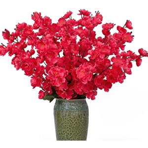 Yapay Çiçek Bahardalı Japon Kiraz Çiçeği 7 Dallı 57cm Fuşya