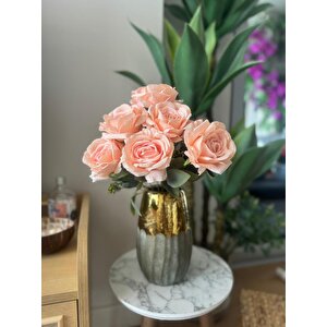 Yapay Çiçek 7li Gül Demeti 40*30cm 1.kalite Büyükboy Yavruağzi