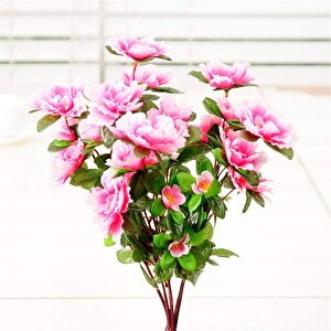 Yapay Çiçek Pembe Açelya Demeti 7 Dallı 33*20cm