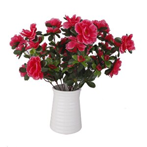 Yapay Çiçek Kırmızı Açelya Demeti 7 Dallı 33*20cm