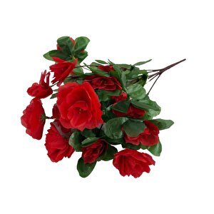 Yapay Çiçek Kırmızı Açelya Demeti 7 Dallı 33*20cm