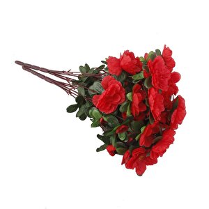 Yapay Çiçek Kırmızı Açelya Demeti 7 Dallı 33*20cm
