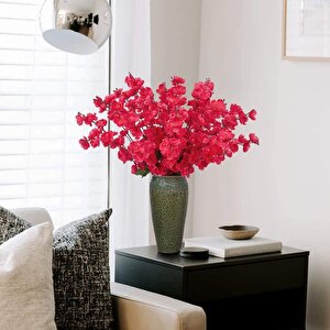 Yapay Çiçek Bahardalı Japon Kiraz Çiçeği 9 Dallı 40cm Fuşya
