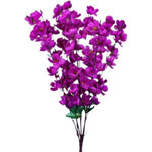 Yapay Çiçek Bahardalı Japon Kiraz Çiçeği 7 Dallı 57cm Mor