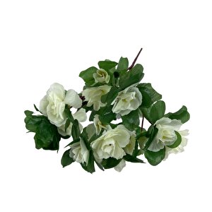 Yapay Çiçek Beyaz Açelya Demeti 7 Dallı 33*20cm