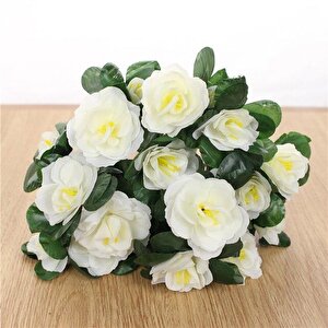 Yapay Çiçek Beyaz Açelya Demeti 7 Dallı 33*20cm