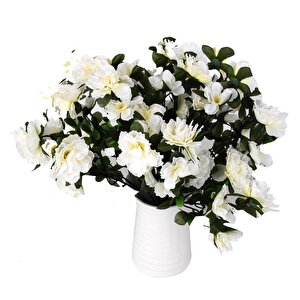Yapay Çiçek Beyaz Açelya Demeti 7 Dallı 33*20cm