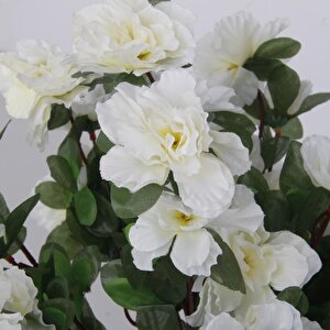 Yapay Çiçek Beyaz Açelya Demeti 7 Dallı 33*20cm