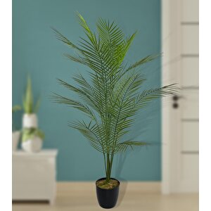 Yapay Ağaç Areka Ağacı Palmiye Ağacı Salon Bitkisi Yapay Areka 130 Cm 20 Yaprak