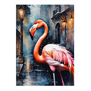 Flamingo Modern Ahşap Tablo 25cmx 35cm 25x35 cm
