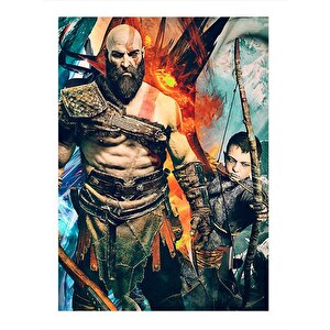 God Of War Hediyelik Ahşap Tablo 35cm X50cm 35x50 cm