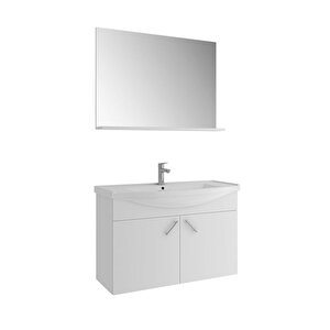 Milena 100 Cm Beyaz Banyo Dolabı