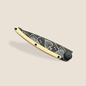 Deejo 37g, Yellow Gold Gilded / Good Luck Çakı