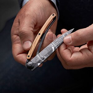 Deejo 37g, Coral Wood / Eiffel Tower Çakı
